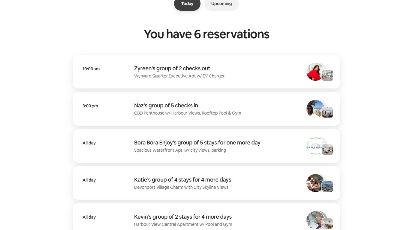 Airbnb hosting dashboard