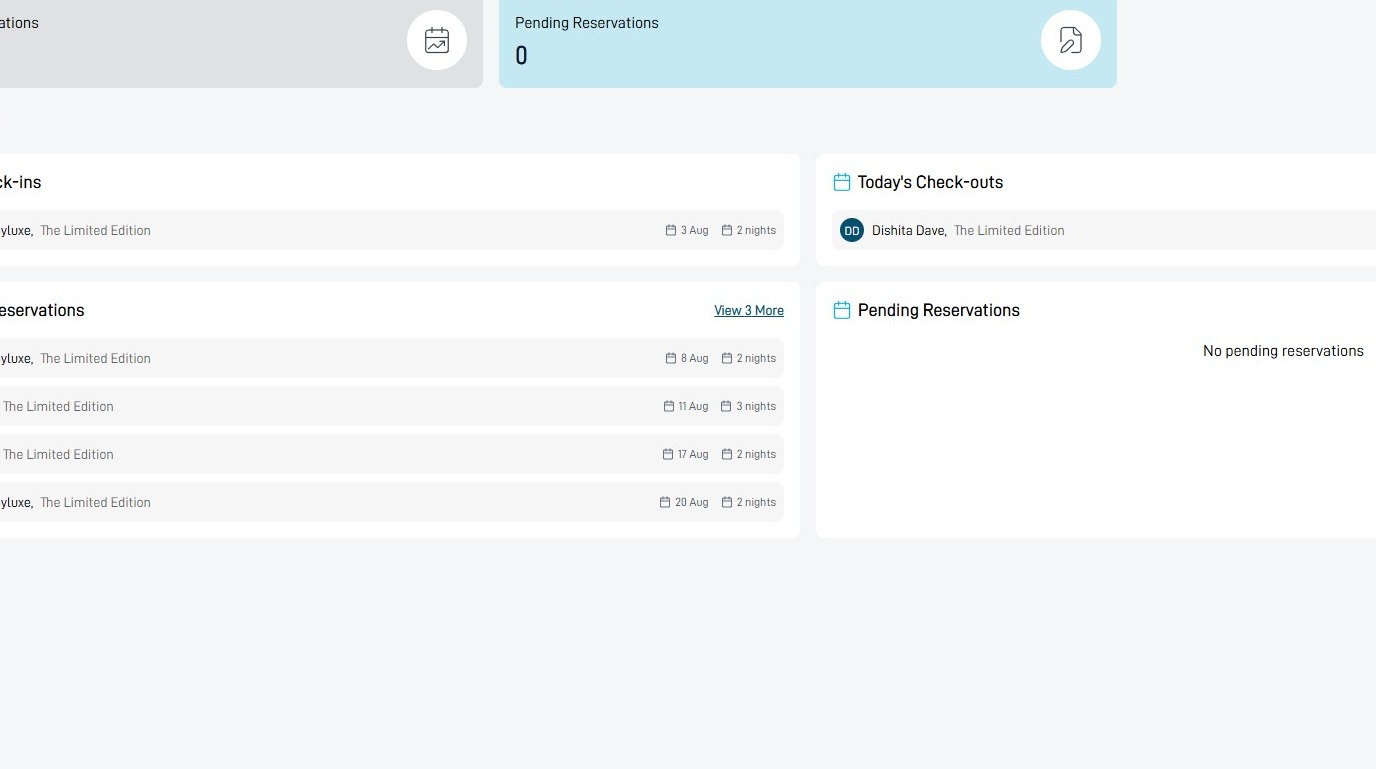 StayLuxe host dashboard
